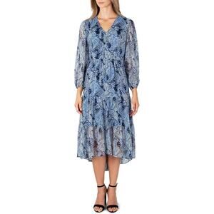 JOIE | Blue Paisley Long Sleeve Maxi Dress Parisian Print NWT | XXL